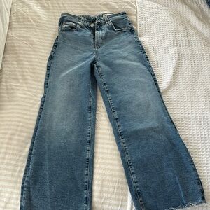 Ag wide leg cropped jeans